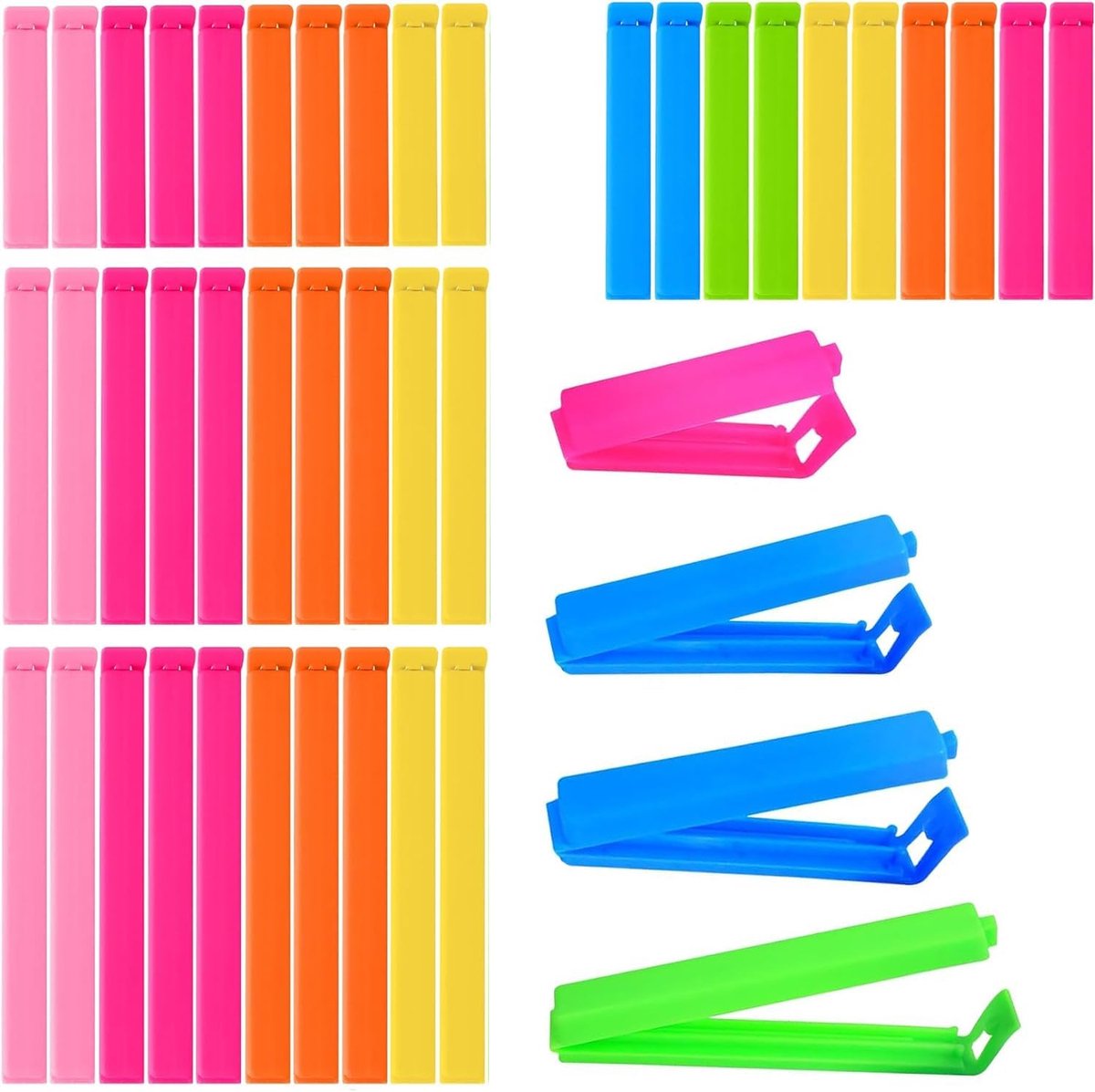 Clips, 7/9/11/13 cm, voedsel, plastic afdichtingsclips, verschillende kleuren, herbruikbaar, voor opslag van snacks, melkpoeder, snoep