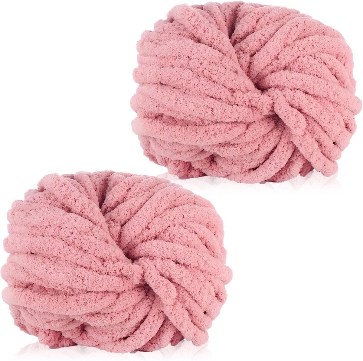 Wolblokken van 250g x 2 Voor Haken en Breien,Geschikt Voor Dekens,Kussens,Huisdiermanden,Tassen,Mutsen,Mutsen en Sjaals(Huidpoeder)