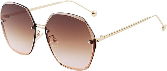 Zonnebril voor dames, groot, modieus, elegant, kleurverloop, UV400, zonnebril, buideltas — afbeelding 2