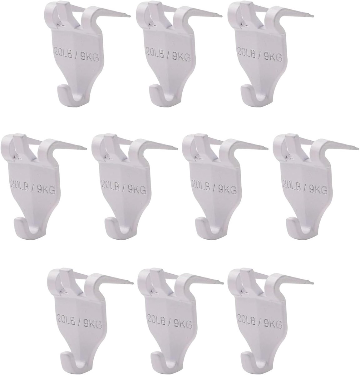 Klauw gipsplaten fotohanger, 10 stuks nagelvrije fotohangers eenvoudig gereedschapsvrij gipsplaten kunsthanger haken voor fotolijst, kleine spiegels, kunstwerken (wit)