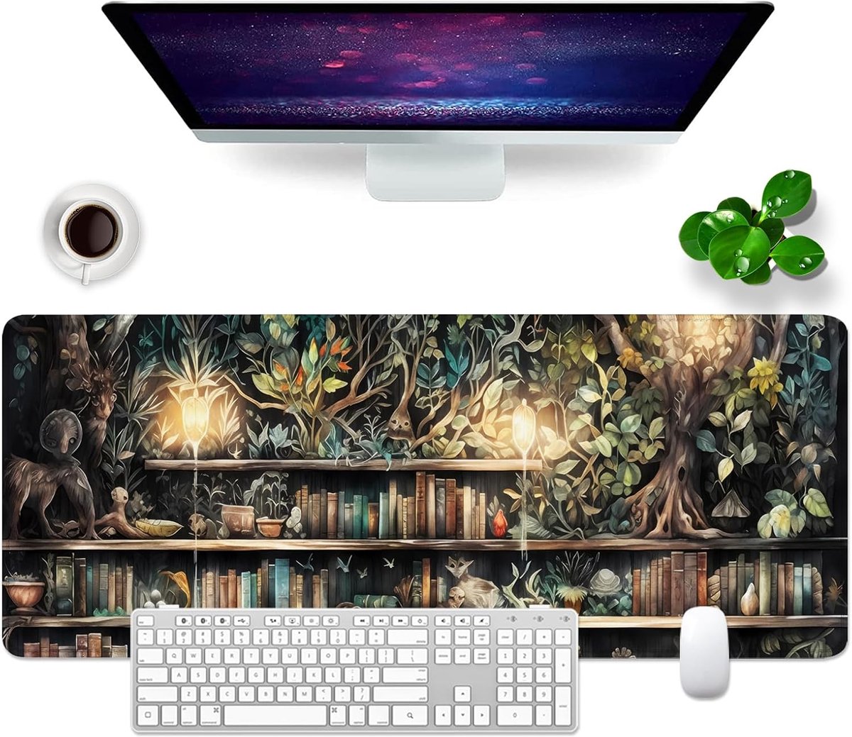 xl muismat 80 x 30 cm, grote gaming muismat pc, professionele gamer, muismat bureau, accessoires, kantoordecoratie (vintage stijl)