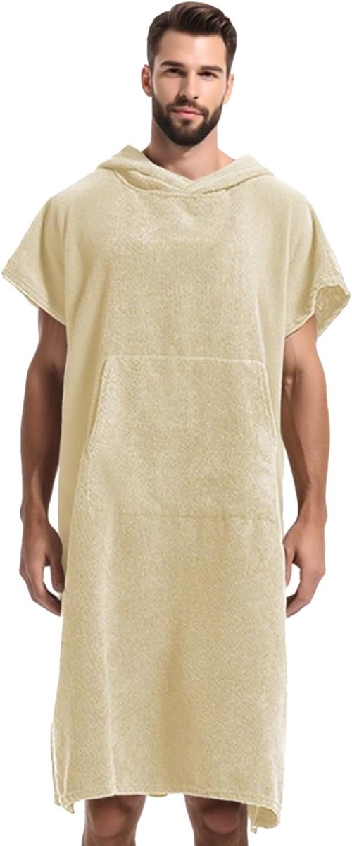 Sneldrogende Badcape van Fijne | Handdoekponcho Met Capuchon Voor Volwassenen Voor Reizen, Sportschool, Zwembad, Warmwaterbronnen, Dagelijks Buitengebruik,