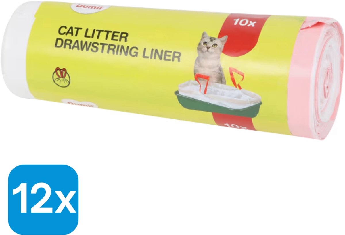 12 Stuks Dumil Kattenbakzakken - 12 x 10 stuks