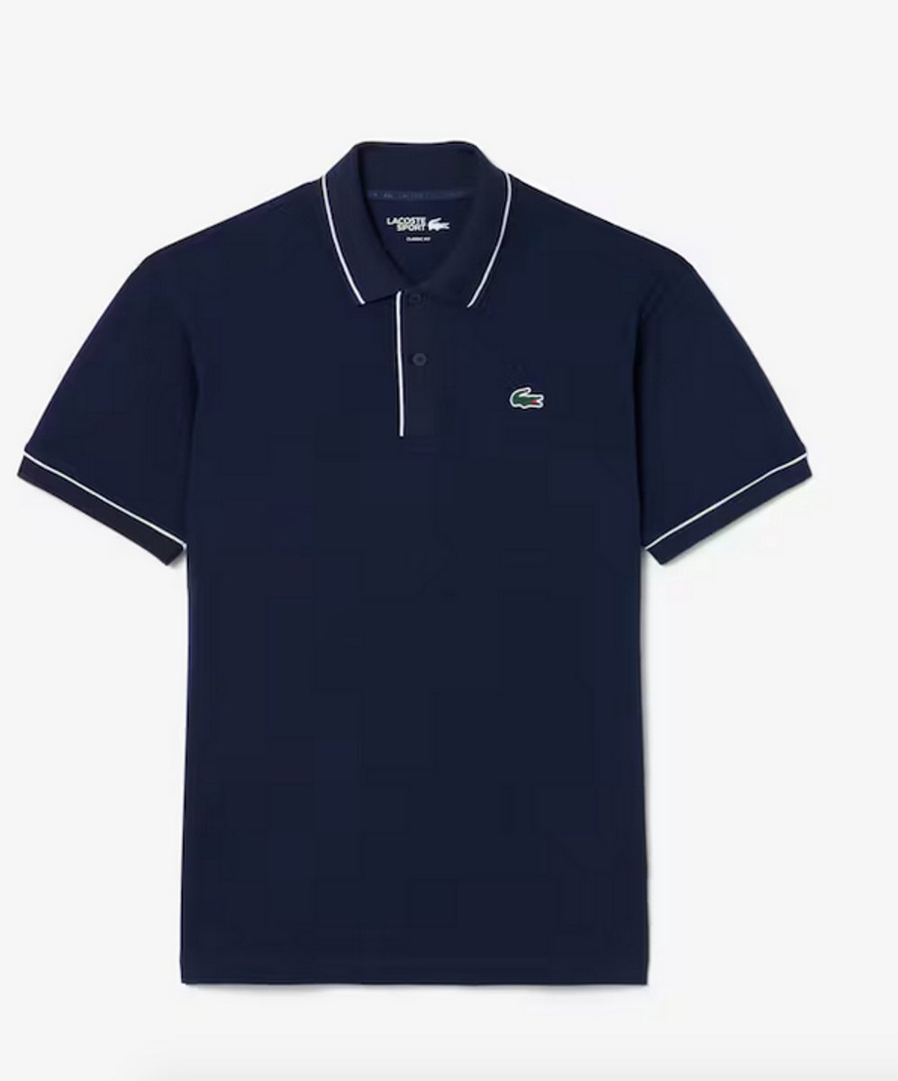 LACOSTE WARMTEREGELENDE MINI PIQUE GOLF POLO marine-4 Blauw
