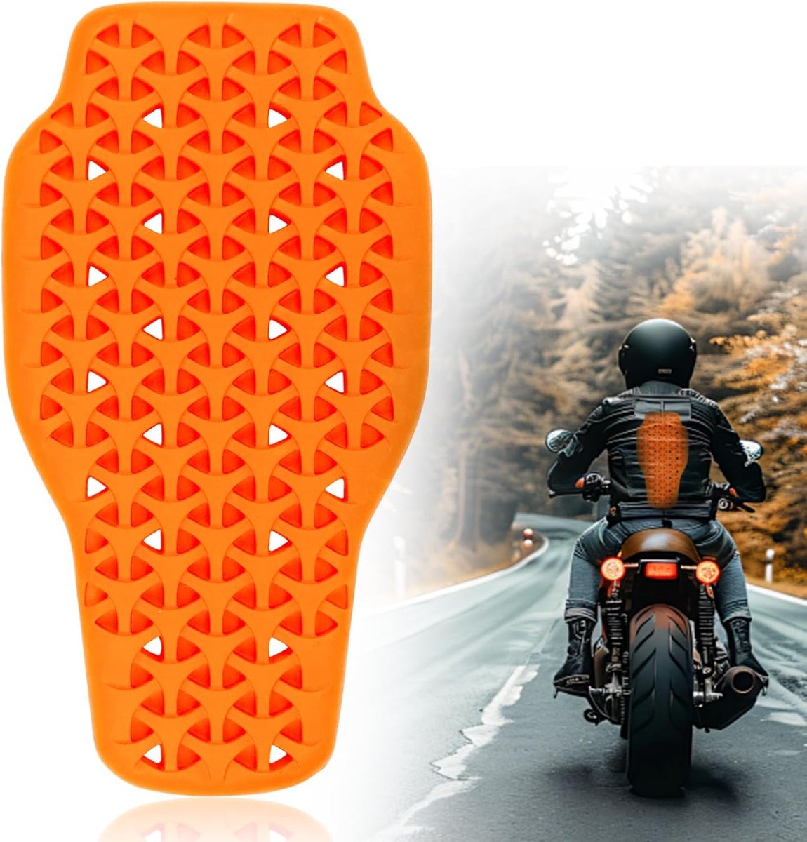 Rugbeschermer en motorfiets afneembare gecertificeerde bescherming voor hoge veiligheid unisex volwassenen
