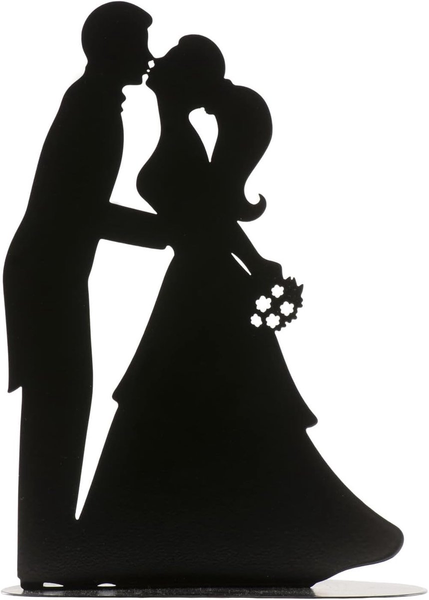 - Huwelijksdecoratie | Huwelijksdecoratie Topper - Figuur Bruid En Bruidegom Kussend