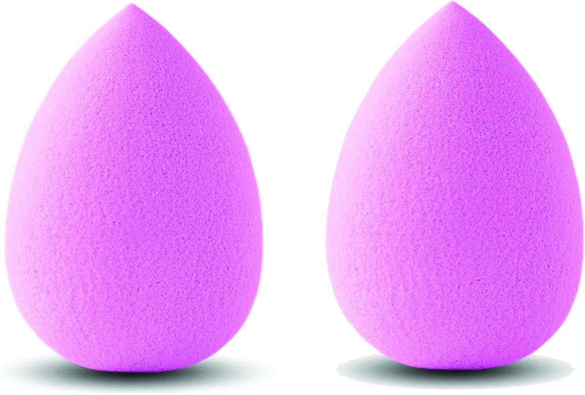 Set van 2 make-up sponzen met Foundation, oogschaduw, wangen, vloeibare crèmes/professionele gemengde make-up/Beauty Blender - willekeurige kleuren