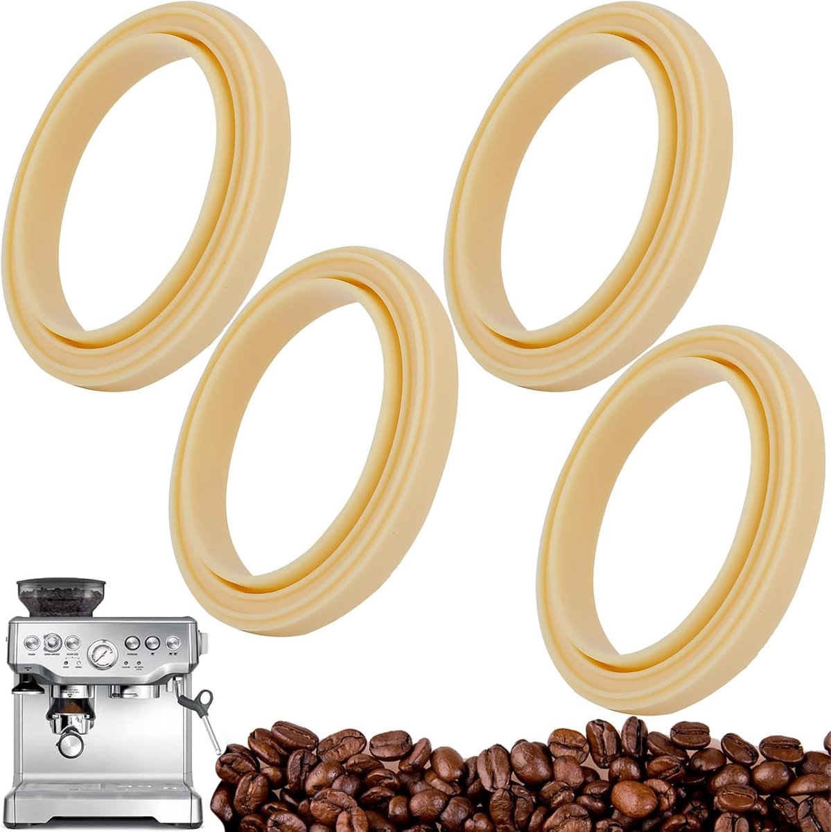 4 stuks afdichting voor koffiezetapparaat ring voor Sage The Barista Express BES875UK SES875BKS SES875BTR2GUK1 espressomachine 878/870/860/840/810/500/450 Sage 500/870/875/880/8111 0/878 0 ca