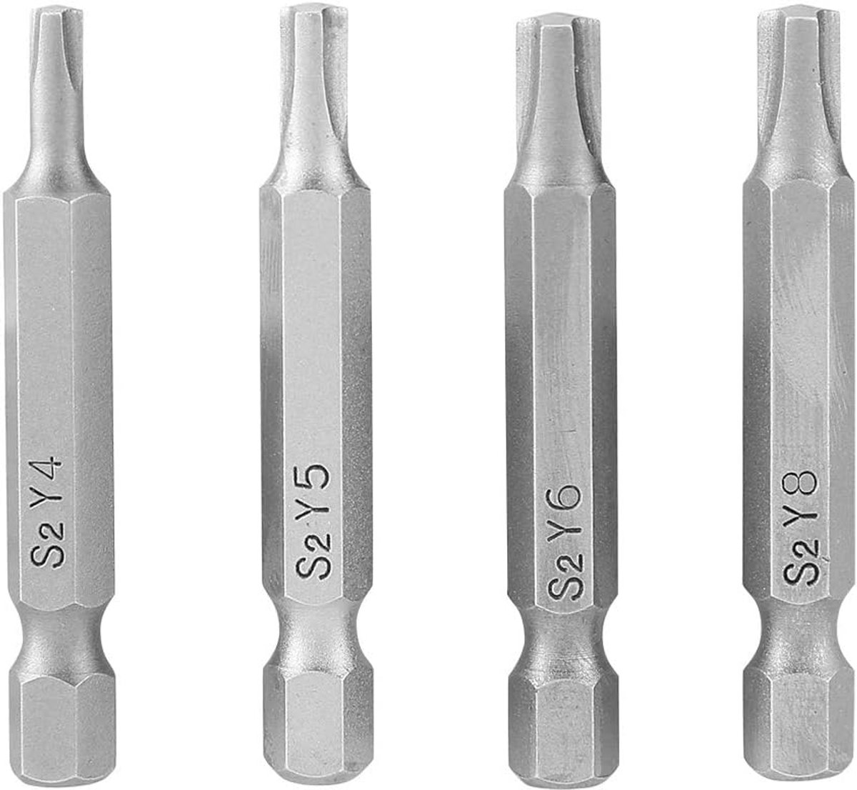 4-Delige Y-Type Schroefbit Set - Krachtige Magnetische Driehoekige Bits - Hoge Efficiënte Fluiten Voor Elektrische Schroevendraaiers Met 1/4 Inch Zeskantschacht