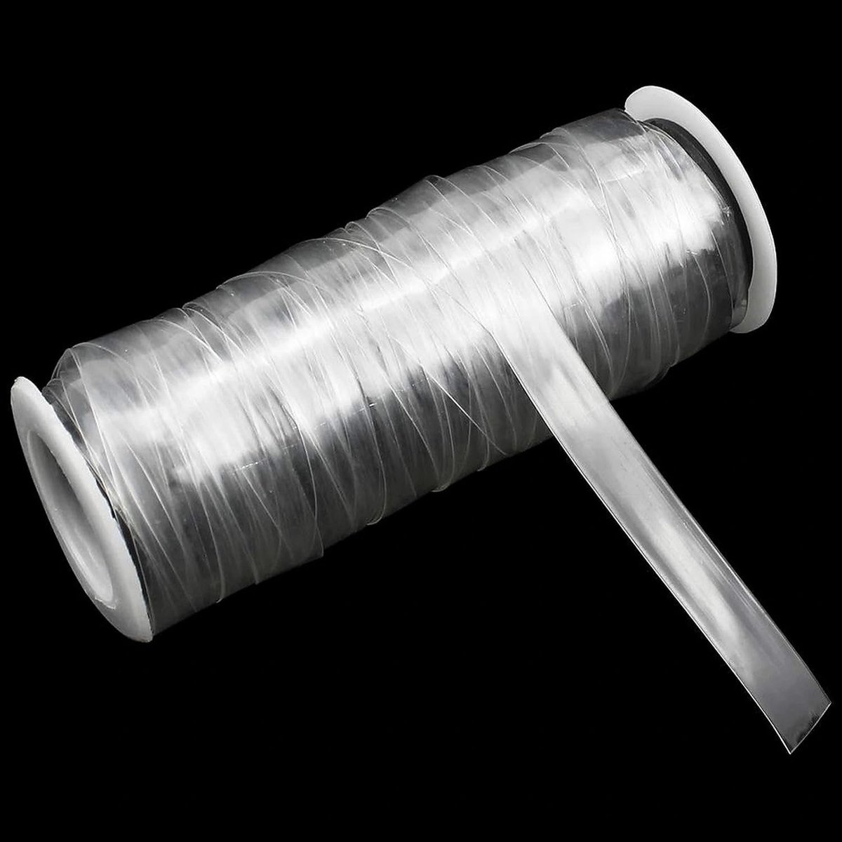 1cm x 12 m Transparent Elastic Band TPU High Flexibility Clear Elastic Stretchy Lightweight Elastic Non-Slip Elastic Band Transparent for Underwear Skirt Clothes Sewing Project
