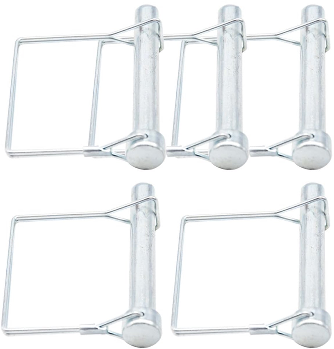 5 stuks Rechthoeksplinten 12x80mm asbeveiligingspen koppelingspin koolstofstaal beveiligingssplint beveiligingsbout bovenscharnierbout voor boerderij-aanhangwagen, boerderij, tuin (FSX/12x80mm)