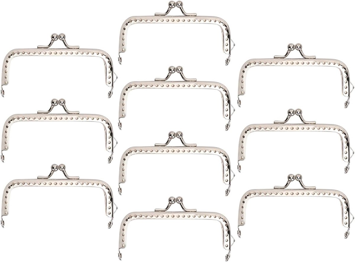 10 stks 8.5 cm Vierkante Metalen Frame Purse Frame Muntzak Frame Sluiting Lock Clip voor Purse Tas Maken DIY Craft Supplies