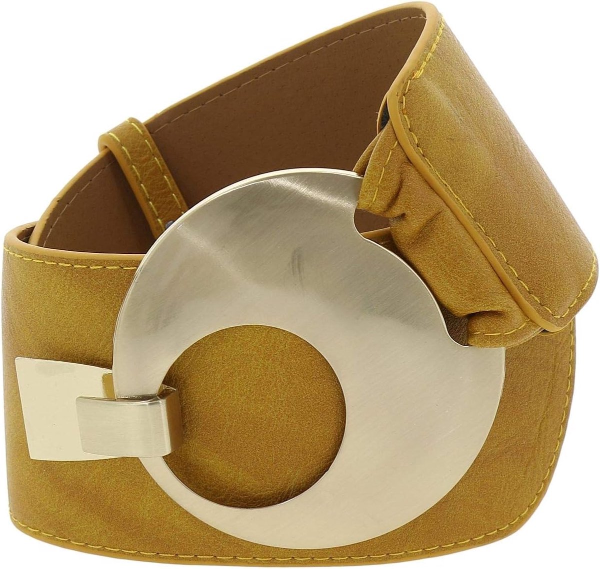 - Brede riem voor dames met ronde kruisgesp, VANESSA