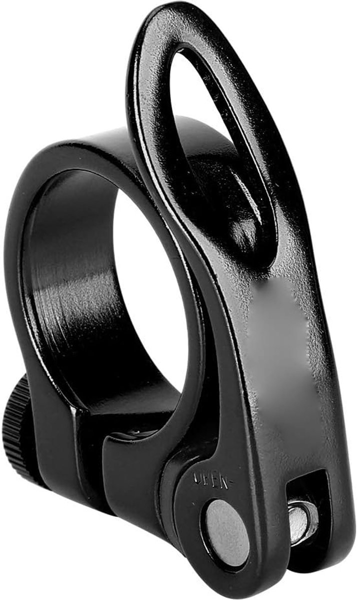 Fiets Zadelpenklem, 34,9 mm, Quick Release, Zwart, voor Mountainbike en Racefiets