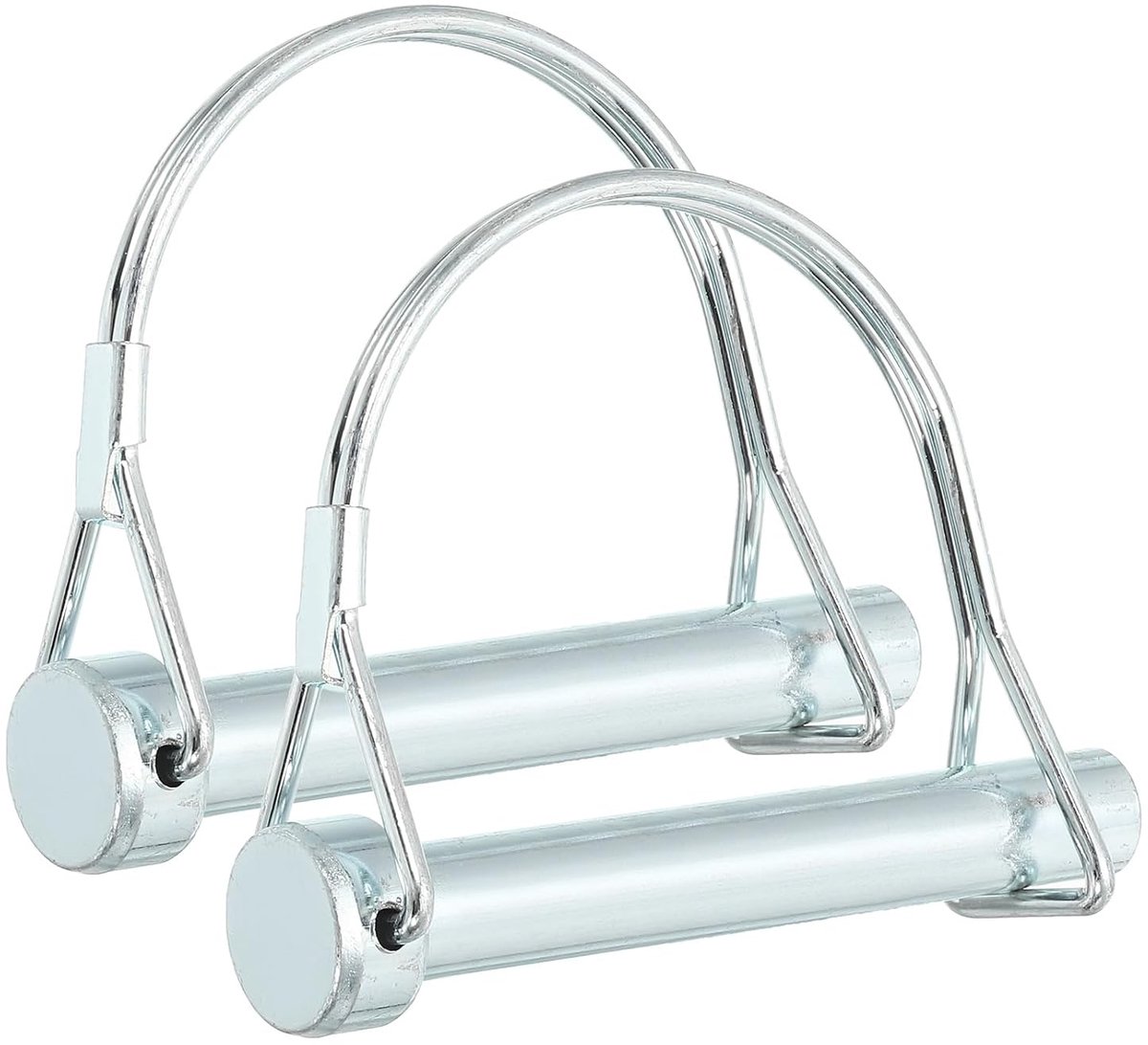 Koppelingsbouten voor aanhanger, 3/8 x 2 – 3/4 inch, 2 stuks draadvergrendeling, boom, veiligheid, ronde pennen voor landbouwaanhangers, gazonbevestigingen (9,2 x 70 mm)