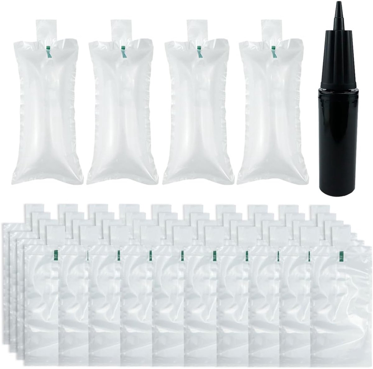 50 stuks verpakking luchtkussens luchtkussen zakken met pomp opblaasbaar luchtkussen opblaasbare luchtkussens schokbestendige luchtkussen film blokkerende wikkeltas, 19,5 x 10 cm/7,67 x 3,93