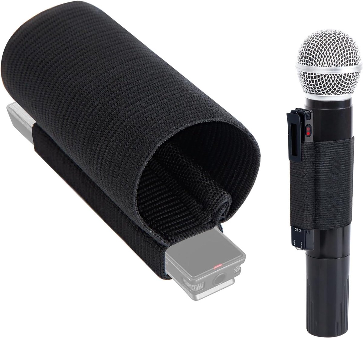 Handmicrofoon elastische hoes voor Sony Voice Recorder, elastische hoes accessoires compatibel met Sony TX660/Sony TX650, voor spraak, interview camera, bruiloft handmicrofoon
