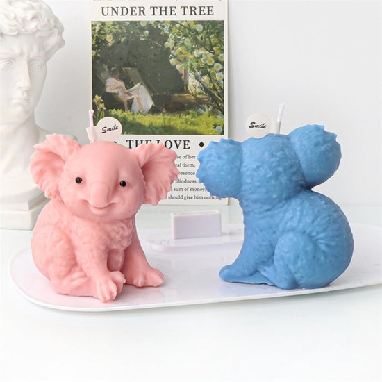 3D Koala siliconen vorm kaarsvorm dier koala siliconen vormen voor fondant, sojawas, kaarsen, zeep, gipsculptuur, epoxyhars, handwerk — afbeelding 3