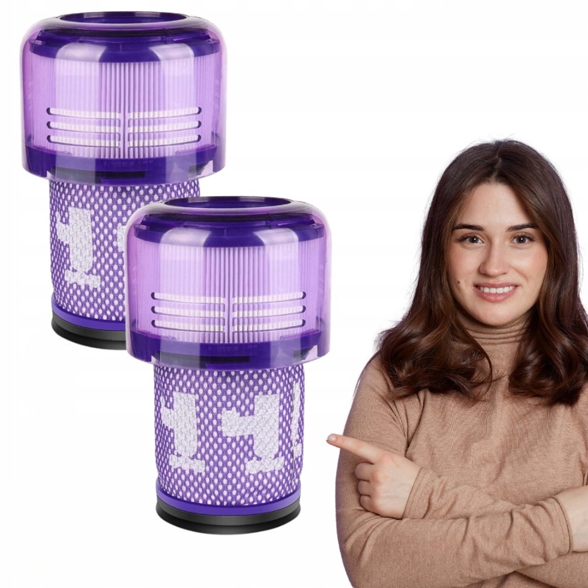 AreoSe - HEPA-filter voor Dyson V12 Detect Slim Absolute - 2 stuks