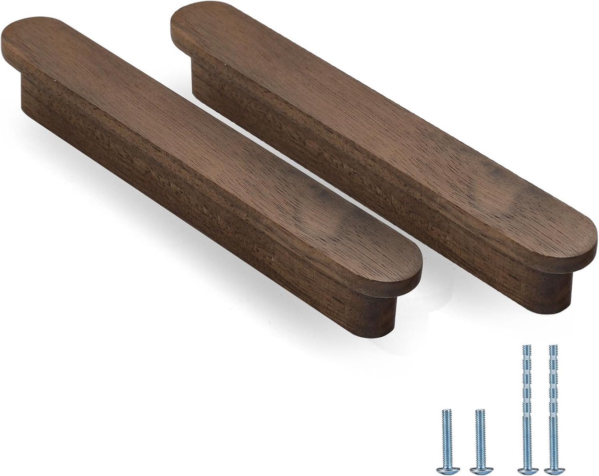 Keukenlade handgrepen 7 1/2 inch - Walnoot hout - Duurzaam en stijlvol - Voor een vernieuwde uitstraling - SnelShoppen