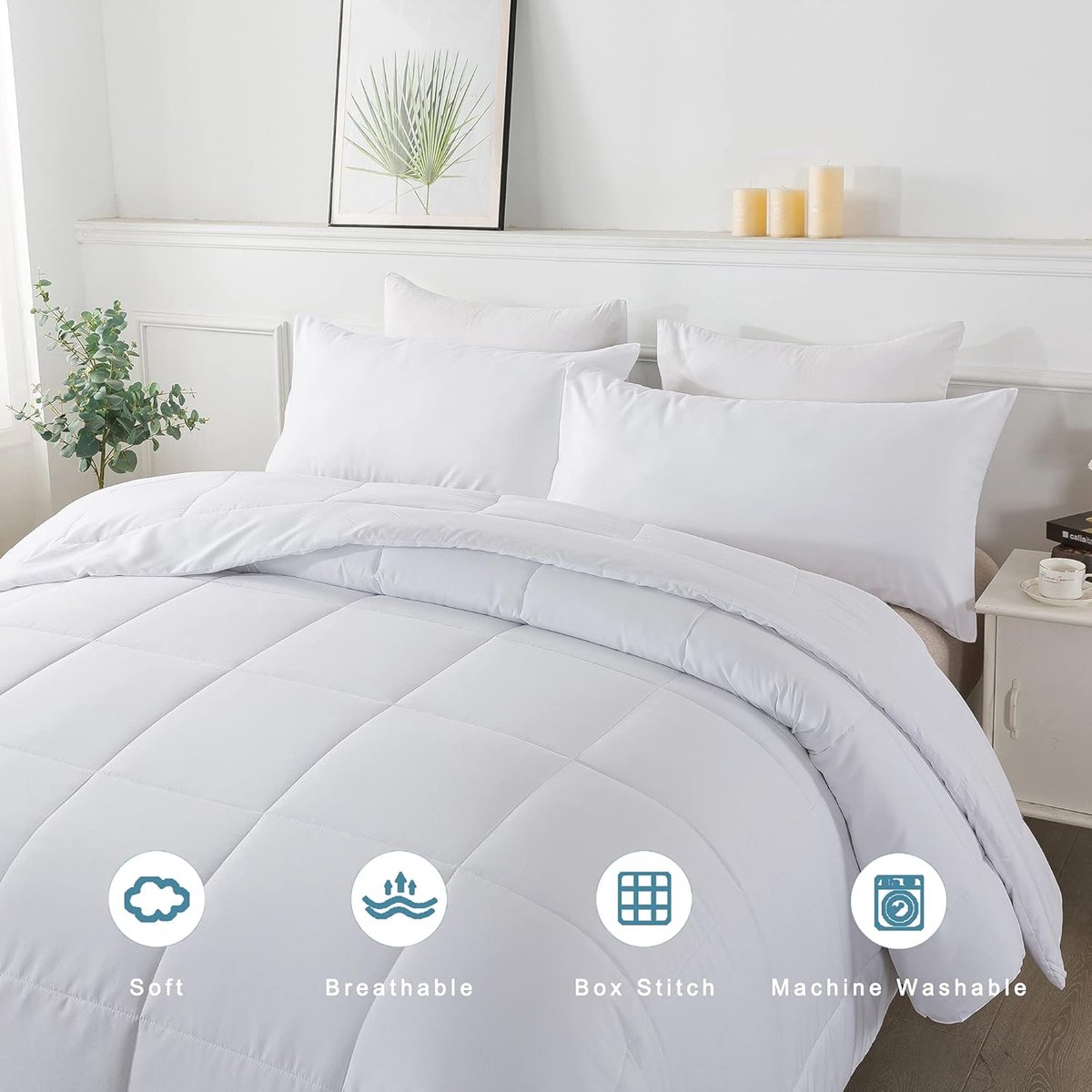 Dekbedset Twin 2-delig - Lichtgewicht Donsalternatief - Ademend en Hypoallergeen - Voor Comfortabel Slapen - SnelShoppen