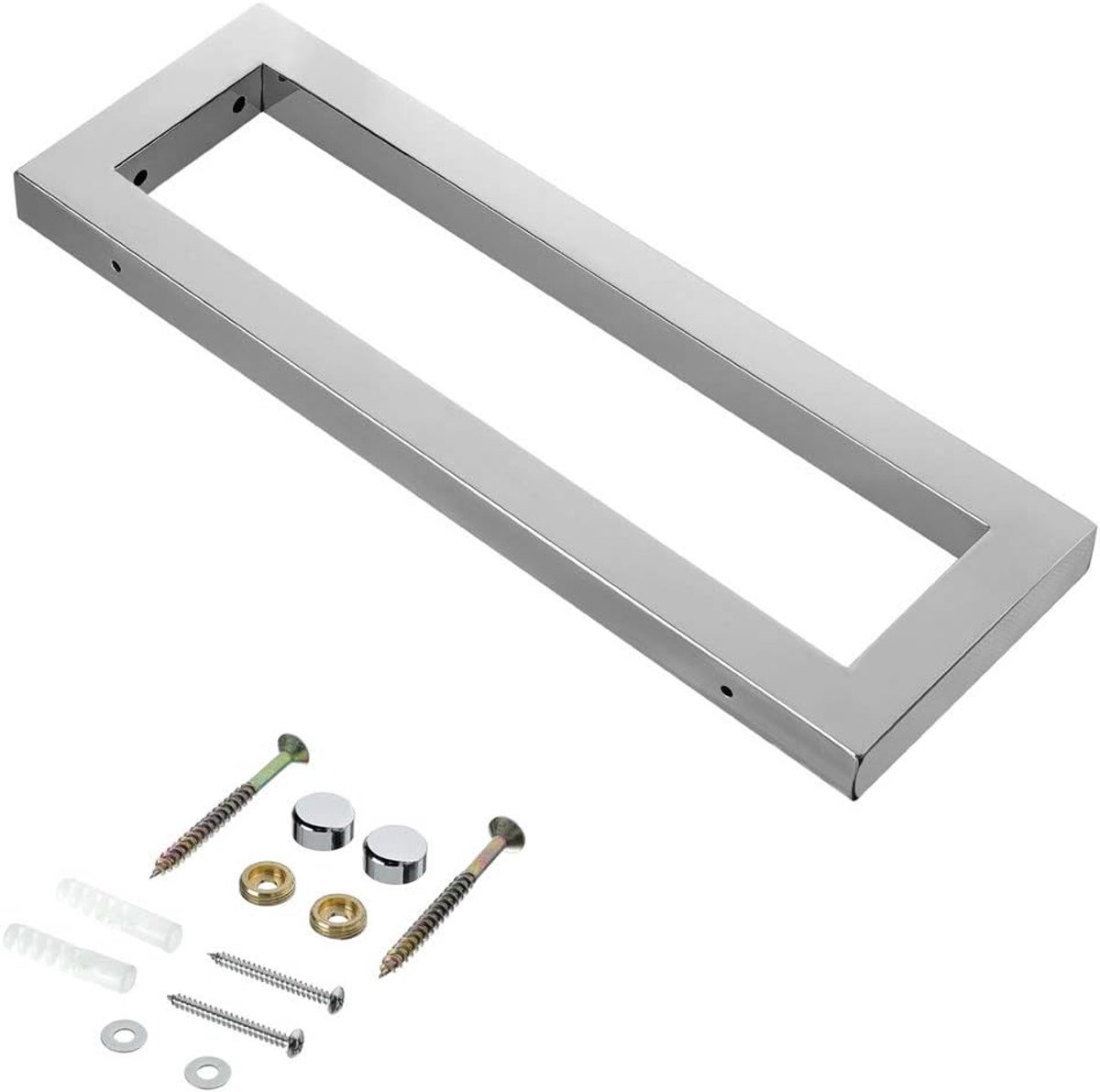 Roestvrijstalen wandconsolehouder, 50 x 15 cm, ideale wandhouder voor wastafel, wastafel, planken of andere doe-het-zelfprojecten