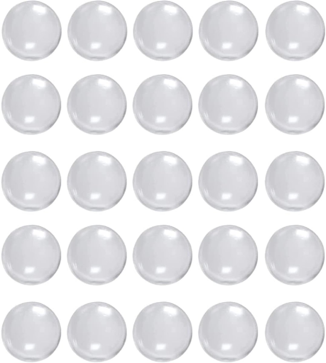 buffers van siliconen, transparant, diameter 10 mm, dikte 3 mm, voor deuren, meubels, laden, kasten, ramen, 25 stuks