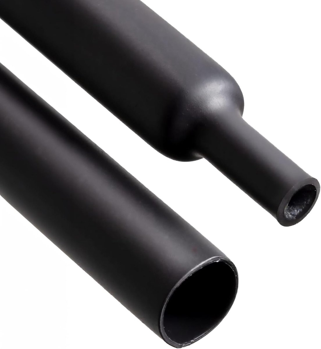59242 Krimpkous, zwart, diameter 2,4/1,2 mm en 2 m lengte, voor het isoleren, beschermen en versterken van kabels en stekkers, bestand tegen extreme temperaturen (-55°-125°C)