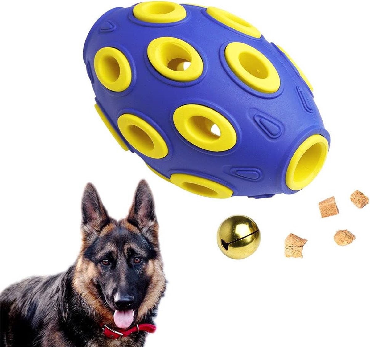Piepend hondenspeelgoed voor agressieve kauwers - stoer interactief ophalen tennisballen speelgoed voor middelgrote en grote rassen