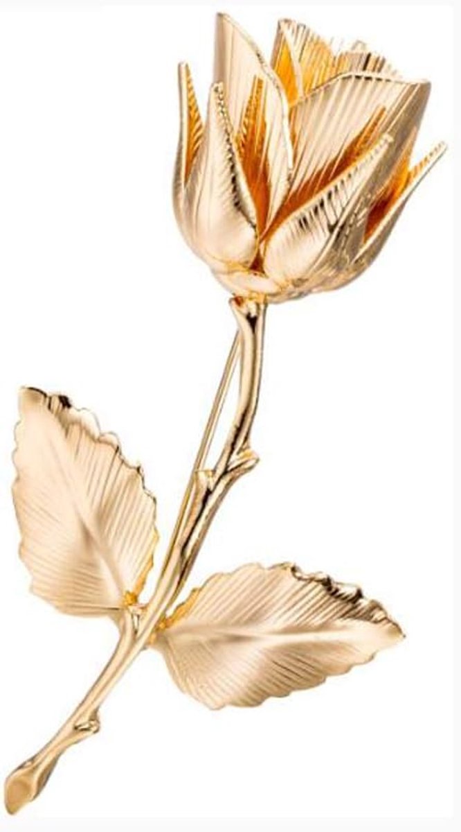 hoogwaardige koperen afwerking, antieke sieraden, rozenbroche, hoogwaardige kledingaccessoires (geelgoud)