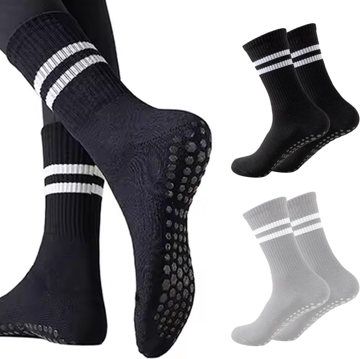 Sokken voor dames, antislip, stangen, ballet, trampoline, antislip sokken voor dames, pilatesokken voor dames