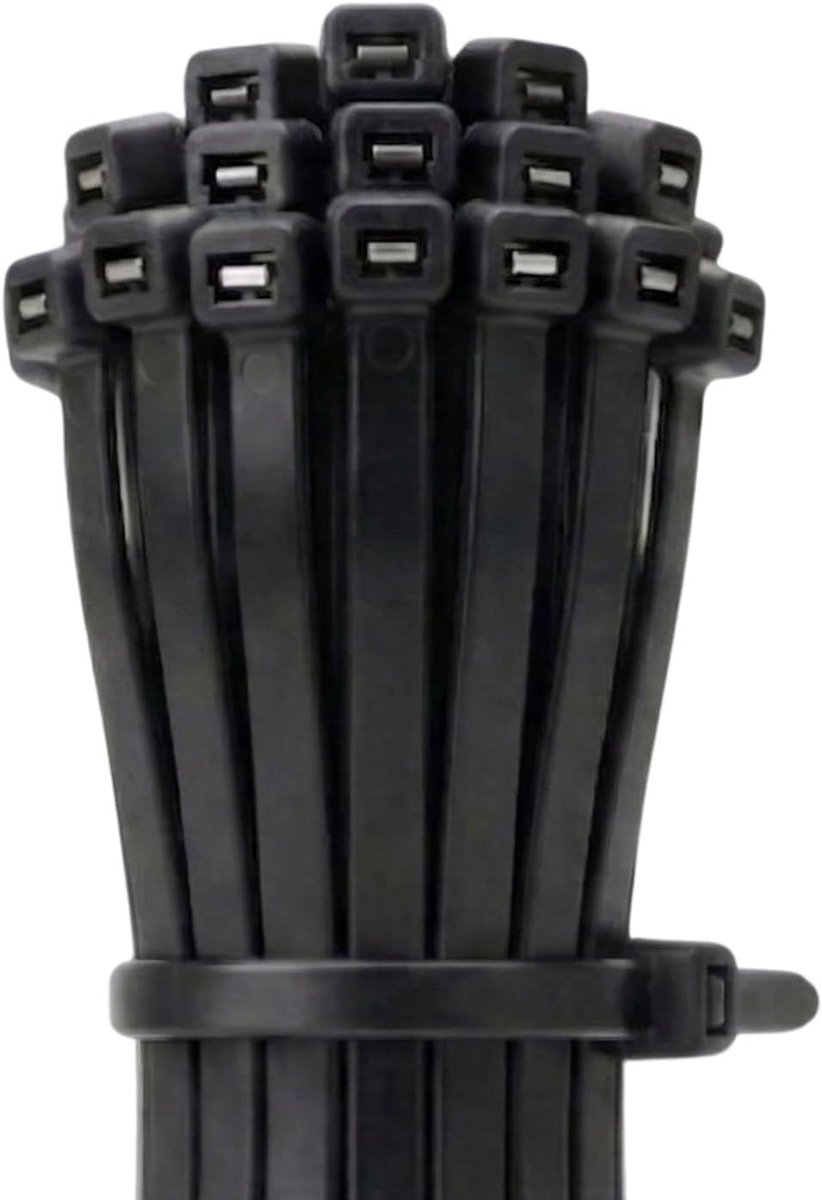 100 Stück Kabelbinder met metalen tong | 140 × 3,5mm | tot 40 kg treksterkte | Nylon PA6.6, UV-bestendig en weerbestendig | Industriële kwaliteit | Kabelbeheer, werkplaats, huishouden