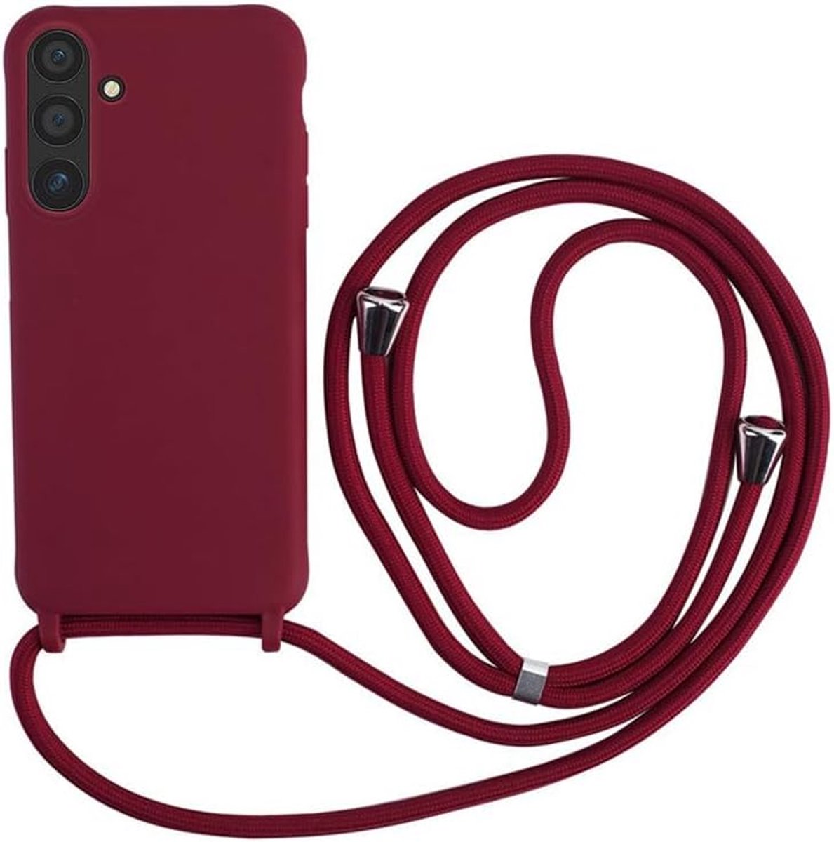 Beschermhoes voor Samsung Galaxy A54 5G met halsketting, beschermhoes met koord, TPU, koord van siliconen, bumper, verstelbaar, afneembaar, schokabsorberend, antislip, beschermhoes voor Galaxy