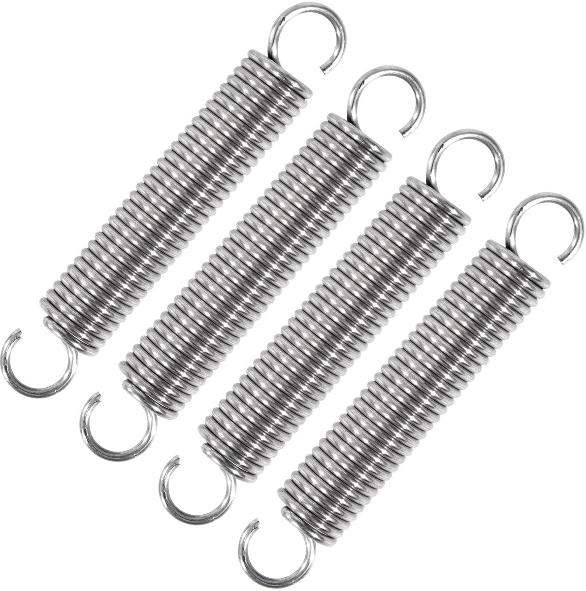 70 mm trekveer dubbele haak roestvrij staal draaddiameter 1,6 mm buitendiameter 12 mm trekken 6,41 kg 4 stuks
