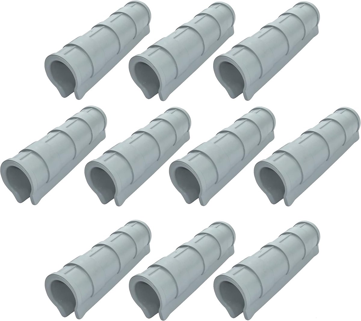 - C51151 - set met 10 slangklemmen 1 '' 30 mm voor broeikas - bevestigingsclips voor zeil/tuinbroeikasfolie - lengte 155 mm - kunststof