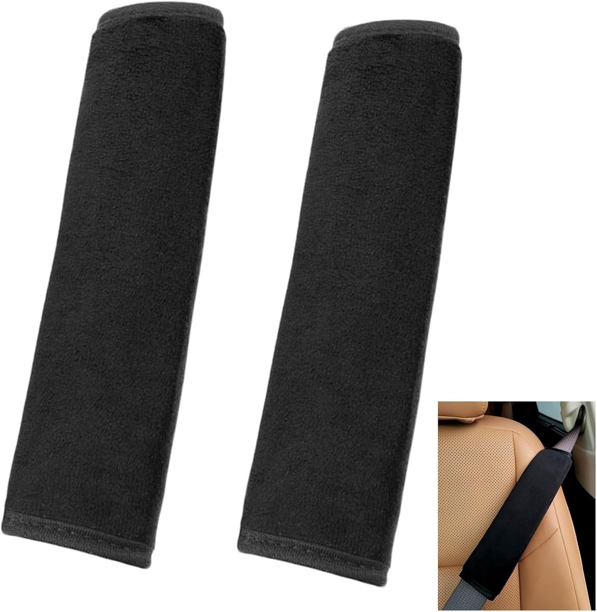 set van 2 gordelkussens voor volwassenen, bekleding voor de gordel in de auto, gordelbescherming voor autogordels, premium gordelhoes voor auto, schouderbescherming, rugzakken en