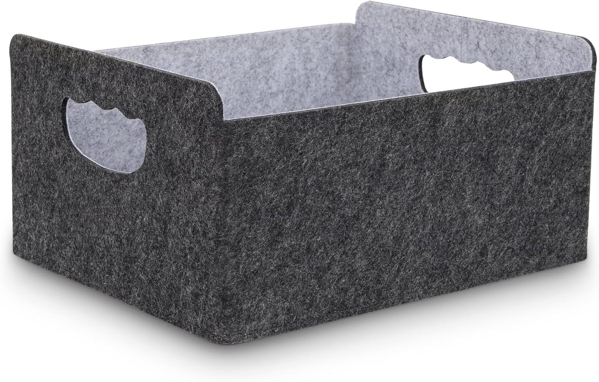 mand, opslag, verdikte vilten opbergmand, opvouwbare mand, opbergdoos, vilt, vouwdoos, vilten organizer voor planken, kasten, huis, kantoor