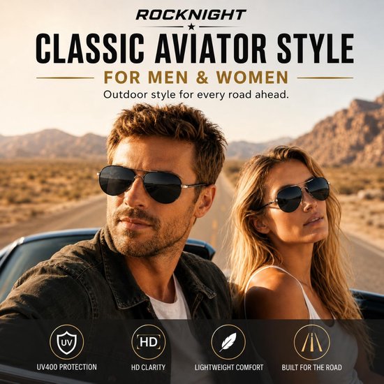 Gepolariseerde Aviator Zonnebril voor Mannen Vrouwen UV400 Metalen Frame Platte Top Rijden Outdoor Shades Lichtgewicht 58mm — afbeelding 3