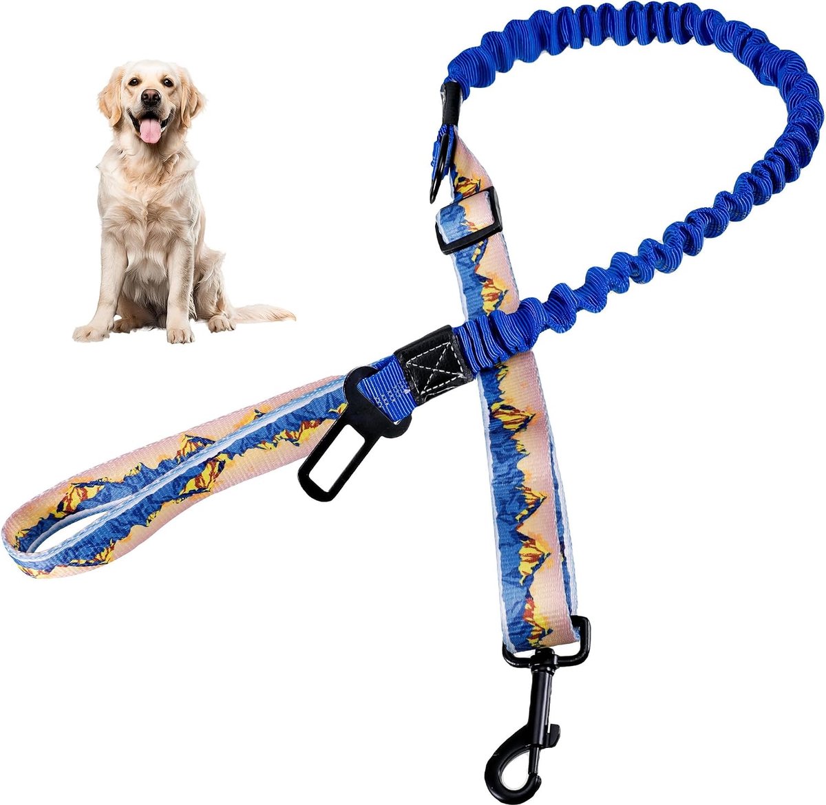 Veiligheidsgordel voor honden, auto, elastisch, verstelbaar, bungee, reflecterend nylon, hondenriem, achterbank, reistuigje, veiligheidsgordel, riem, katten, huisstijl, riem, accessoires,