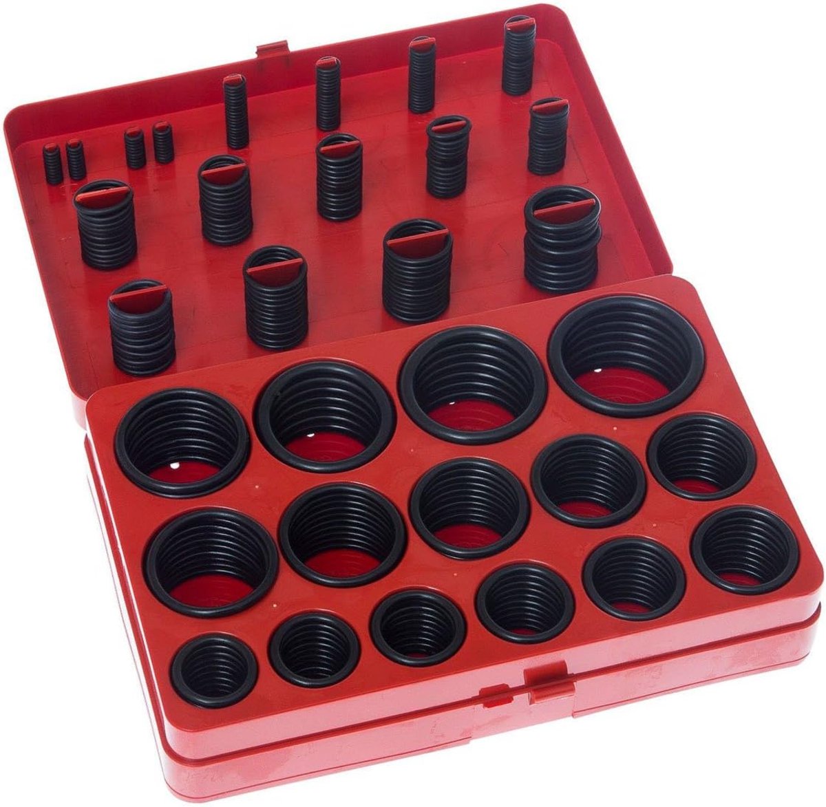 O-ringenset 30 maten nitril rubber O-ringen - rood, voor professionele sanitair, lucht, gas, automotive, klempers, reparaties