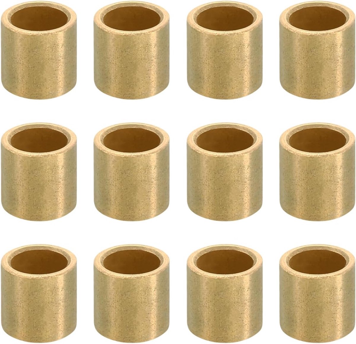 M6 messing afstandhouders, 12 stuks metalen afstandhouders messing 6 mm ID x 8 mm OD x 8 mm L messing afstandhouders schroef afstandhouder voor 1/4 "of M6 schroefbouten