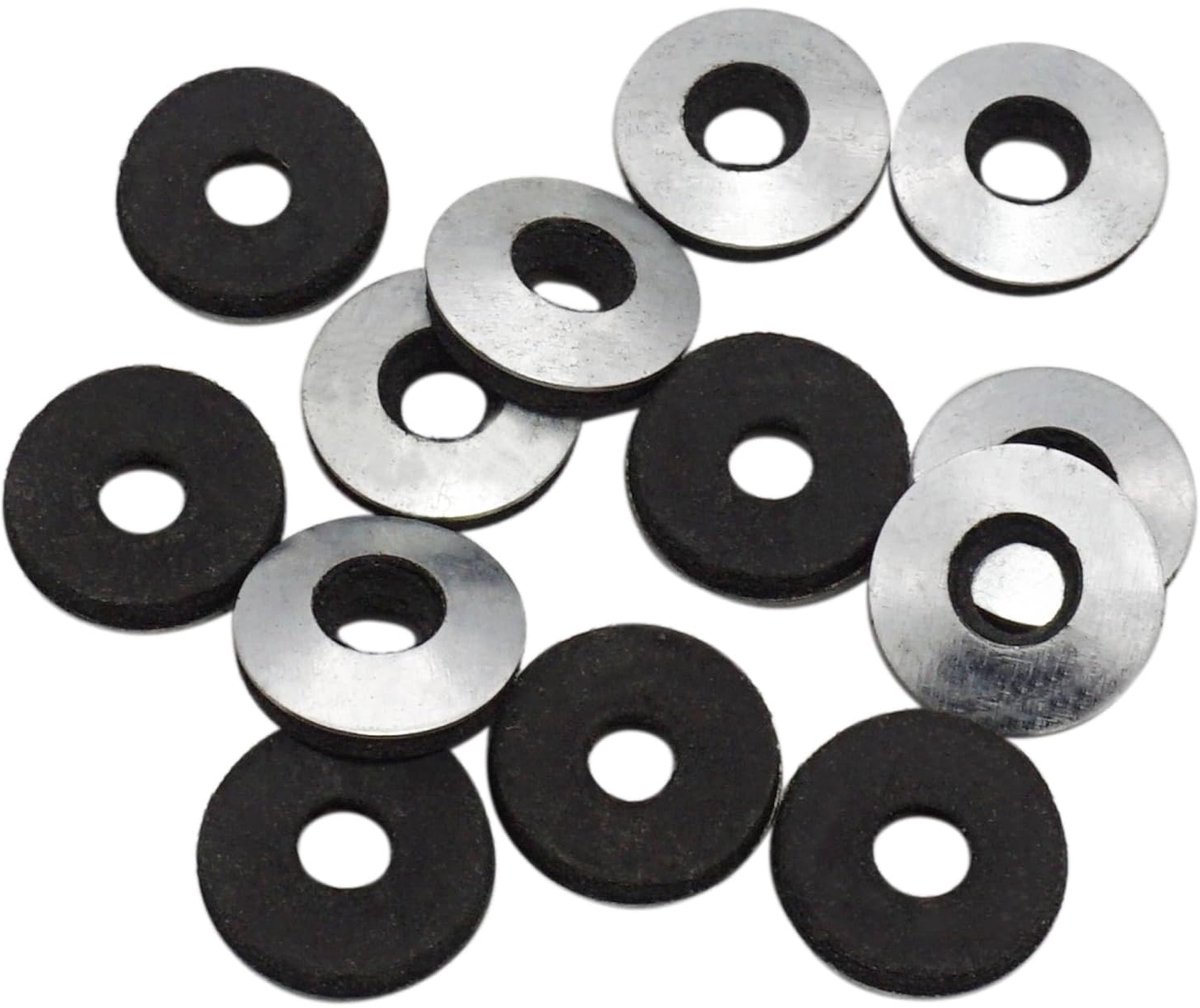 (500 stuks) Verzinkte M16 ringen met EPDM-rubber, gebonden afdichtringen, ronde metalen ring