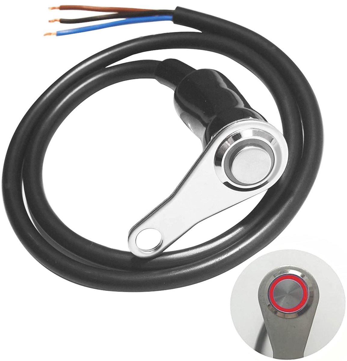 1 Pc 12V LED Motorfiets Schakelaar ON Off Koplamp Mistlamp Stuur Verstelbare Mount Waterdichte Schakelaars Button 22mm (7/8")