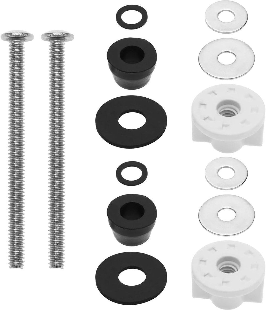 Lord of the Tools 2 Set Toiletbril Scharnier Bouten Kit Scharnier Bolt Vervanging Top-Fixed Scharnier Universele Toiletbril Rvs Rubber Scharnier Bolt