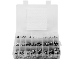 24 Value 400 stuks elektrolytische condensator-box-kit, SMD-aluminium-elektrolytische condensator-box-kit, voor het maken van schakelingen, bereik 0,1uF-1000uF