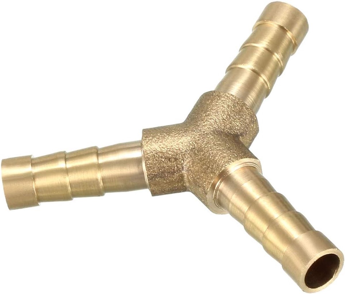 sourcing map messing tuit slangaansluiting T-stuk Y-vormige 3-way verbindingsstuk 6mm 6mm, 1 Pack