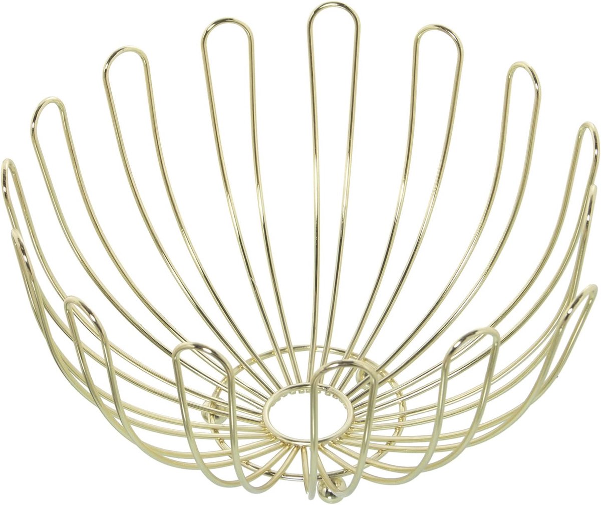 Ronde fruitschaal van metaal in goud, 30 x 19 cm
