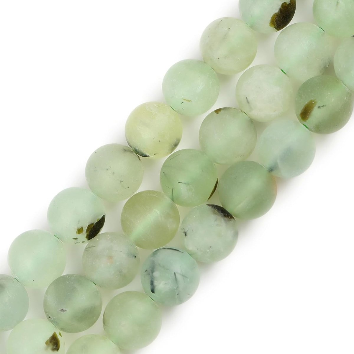 beboste matte groene prehniet steen edelsteen halfedelstenen ronde 8mm kralen voor sieraden maken DIY armband ketting ambachten 15''