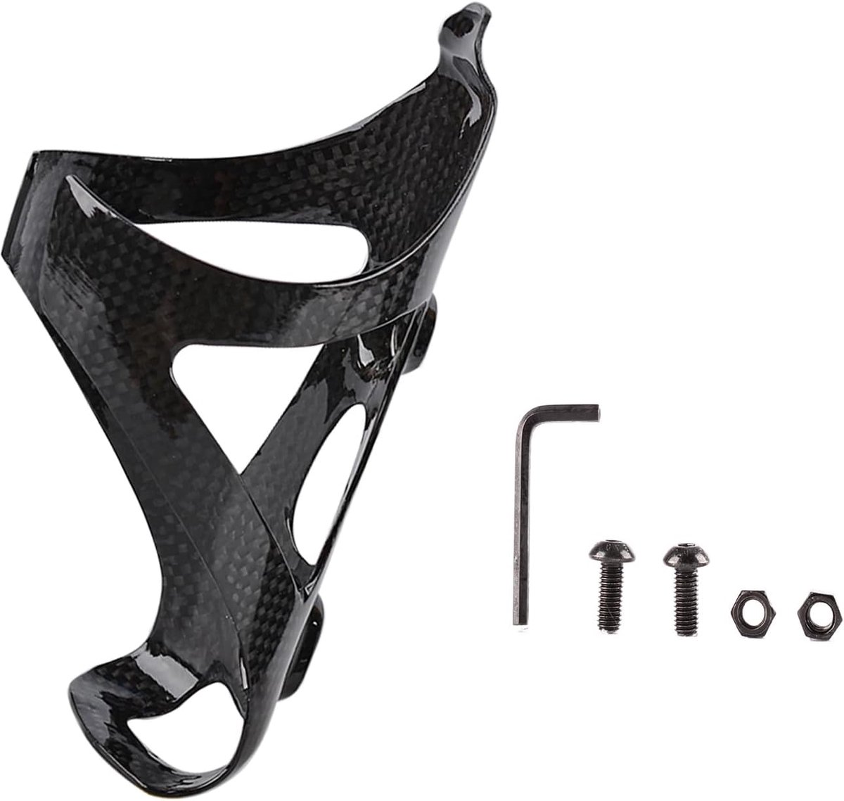 Flessenhouder (glossy), koolstofvezel, fietsaccessoires, 74 mm diameter, ultralicht, licht en duurzame waterfles voor racen, MTB