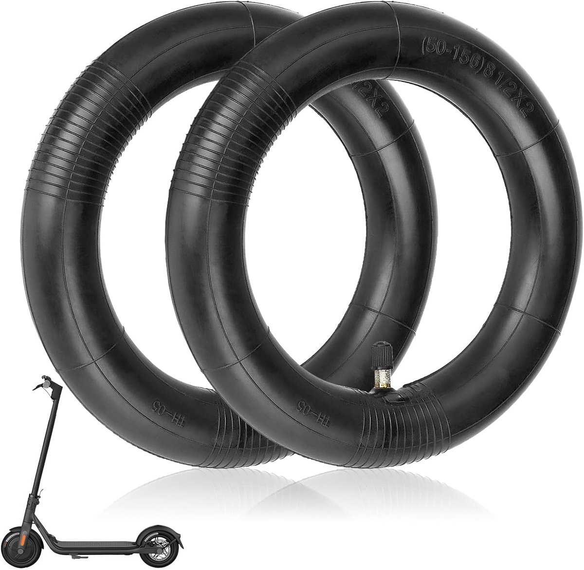 8 1/2x2 Elektrische Scooter Luchtkamers voor Xiaomi M365 Pro2/Pro/1S/Essential/Soflow, 8,5 Inch Dubbele Dikte Vervangende Wielen, 50/75-6.1 Elektrische Scooter Voor/Rechts Luchtkamers